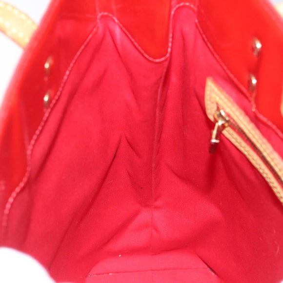 LOUIS VUITTON Monogram Vernis Reade MM Hand Bag Red Rouge M91086 LV Auth KD215