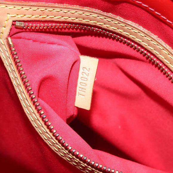 LOUIS VUITTON Monogram Vernis Reade MM Hand Bag Red Rouge M91086 LV Auth KD215