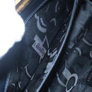 Salvatore Ferragamo Gancini Chain Shoulder Bag Leather Navy Gold Auth KD216-19