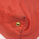 PRADA Tote Bag Nylon Orange Gold Auth KD217-9