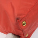 PRADA Tote Bag Nylon Orange Gold Auth KD217-14