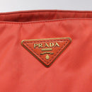 PRADA Tote Bag Nylon Orange Gold Auth KD217-17
