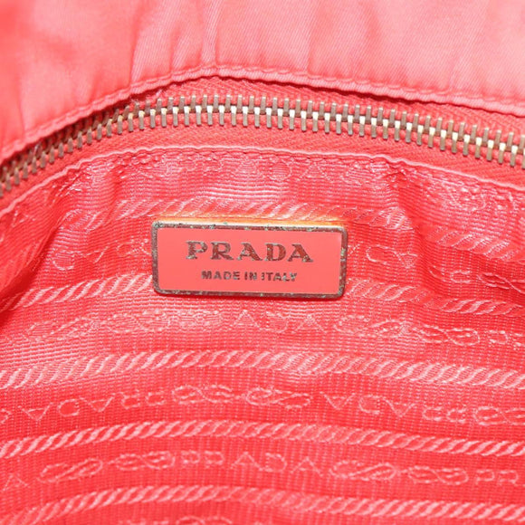 PRADA Tote Bag Nylon Orange Gold Auth KD217