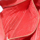 PRADA Tote Bag Nylon Orange Gold Auth KD217-20
