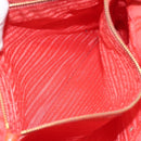PRADA Tote Bag Nylon Orange Gold Auth KD217-21