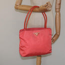 PRADA Tote Bag Nylon Orange Gold Auth KD217-23