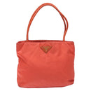 PRADA Tote Bag Nylon Orange Gold Auth KD217-13