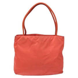 PRADA Tote Bag Nylon Orange Gold Auth KD217 - 0