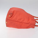 PRADA Tote Bag Nylon Orange Gold Auth KD217-3