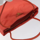 PRADA Tote Bag Nylon Orange Gold Auth KD217-6
