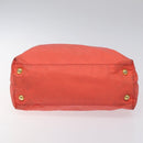 PRADA Tote Bag Nylon Orange Gold Auth KD217-5