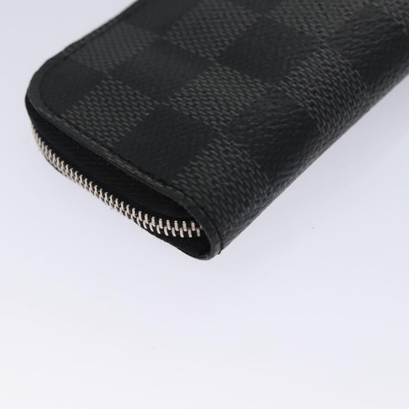 LOUIS VUITTON Damier Graphite Pochette Cles Coin Purse N61235 LV Auth KD220V