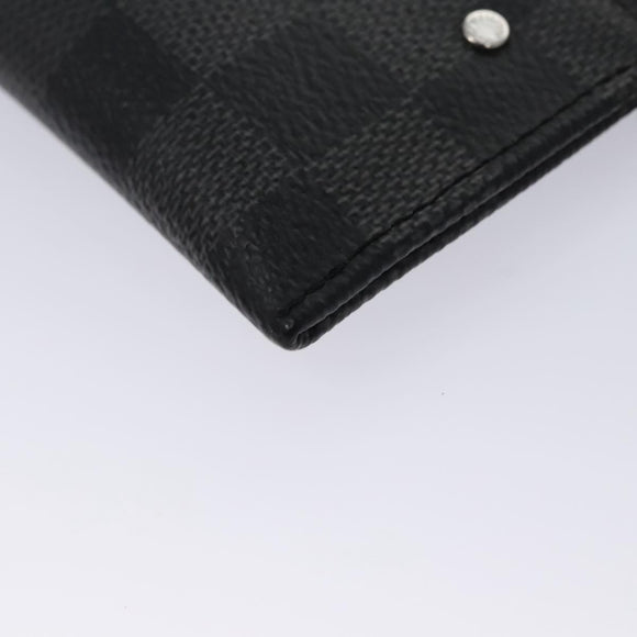 LOUIS VUITTON Damier Graphite Pochette Cles Coin Purse N61235 LV Auth KD220V