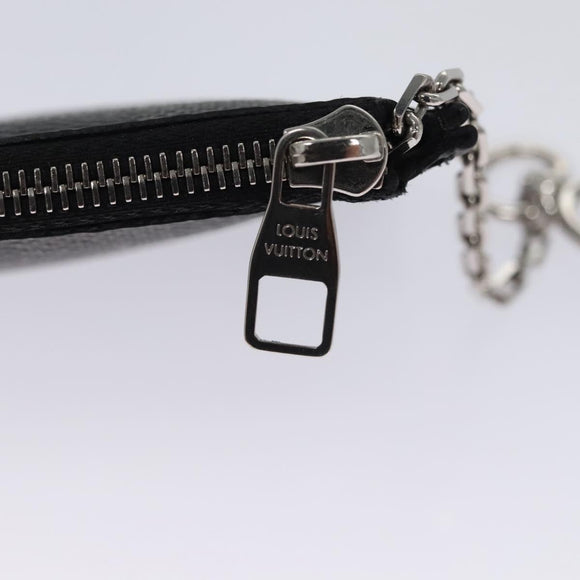 LOUIS VUITTON Damier Graphite Pochette Cles Coin Purse N61235 LV Auth KD220V