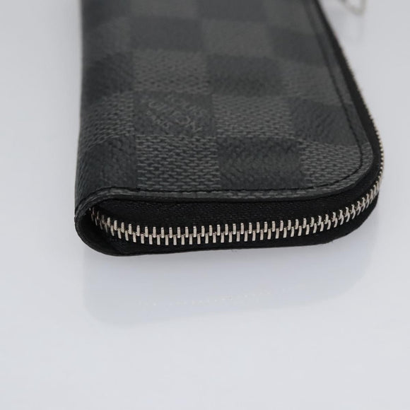 LOUIS VUITTON Damier Graphite Pochette Cles Coin Purse N61235 LV Auth KD220V