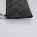 LOUIS VUITTON Damier Graphite Pochette Cles Coin Purse N61235 LV Auth KD220V-4
