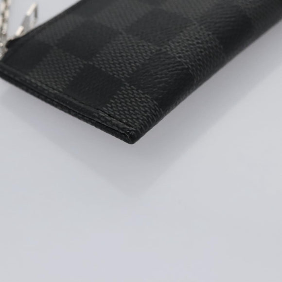LOUIS VUITTON Damier Graphite Pochette Cles Coin Purse N61235 LV Auth KD220V
