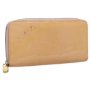 LOUIS VUITTON Monogram Vernis Zippy Wallet Rose Valerine M93522 LV Auth KD229-1