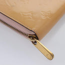 LOUIS VUITTON Monogram Vernis Zippy Wallet Rose Valerine M93522 LV Auth KD229-15