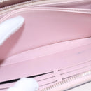 LOUIS VUITTON Monogram Vernis Zippy Wallet Rose Valerine M93522 LV Auth KD229-19