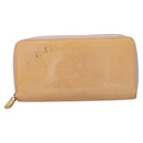 LOUIS VUITTON Monogram Vernis Zippy Wallet Rose Valerine M93522 LV Auth KD229-13
