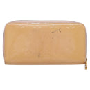 LOUIS VUITTON Monogram Vernis Zippy Wallet Rose Valerine M93522 LV Auth KD229-2