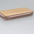 LOUIS VUITTON Monogram Vernis Zippy Wallet Rose Valerine M93522 LV Auth KD229-5