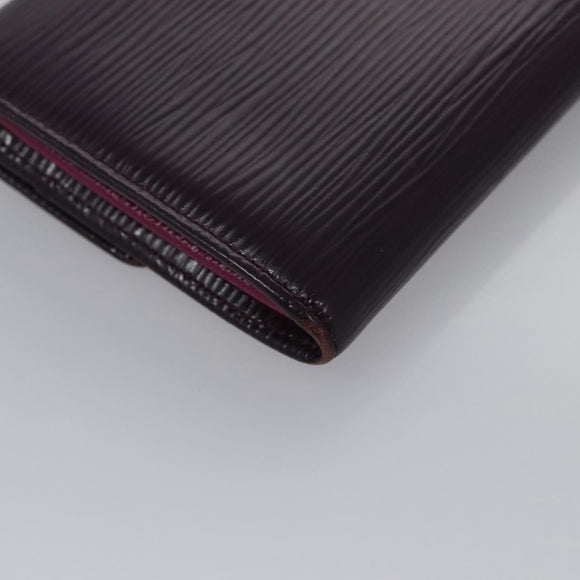 LOUIS VUITTON Epi Portefeiulle Sarah Wallet Purple Cassis M6374K LV Auth KD230
