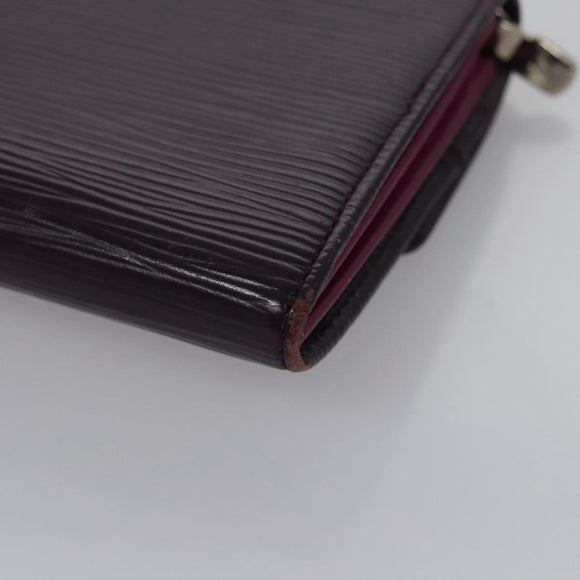 LOUIS VUITTON Epi Portefeiulle Sarah Wallet Purple Cassis M6374K LV Auth KD230
