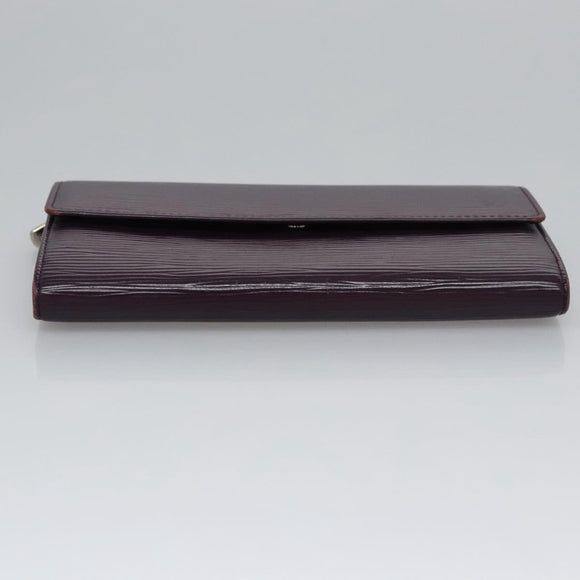 LOUIS VUITTON Epi Portefeiulle Sarah Wallet Purple Cassis M6374K LV Auth KD230