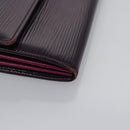 LOUIS VUITTON Epi Portefeiulle Sarah Wallet Purple Cassis M6374K LV Auth KD230-7