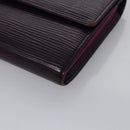 LOUIS VUITTON Epi Portefeiulle Sarah Wallet Purple Cassis M6374K LV Auth KD230-14