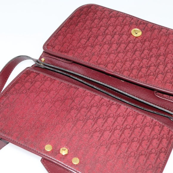 Christian Dior Trotter Canvas Shoulder Bag Red Auth KD240