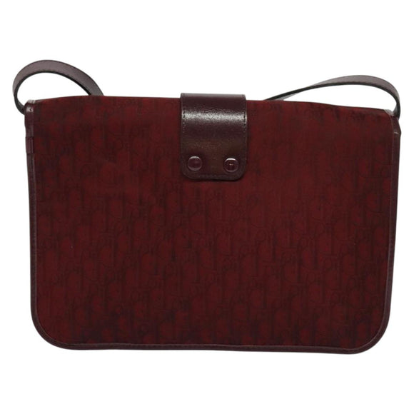 Christian Dior Trotter Canvas Shoulder Bag Red Auth KD240