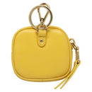 Miu Miu Matelasse Airpots Case Lamb Skin Yellow Gold Auth KD242-2