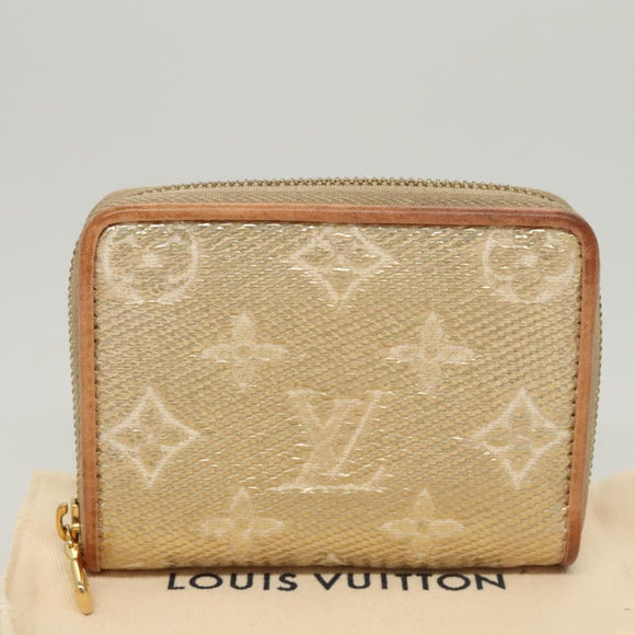 LOUIS VUITTON Monogram Laminated Jacquard Zippy Coin Purse M82483 Auth KD245