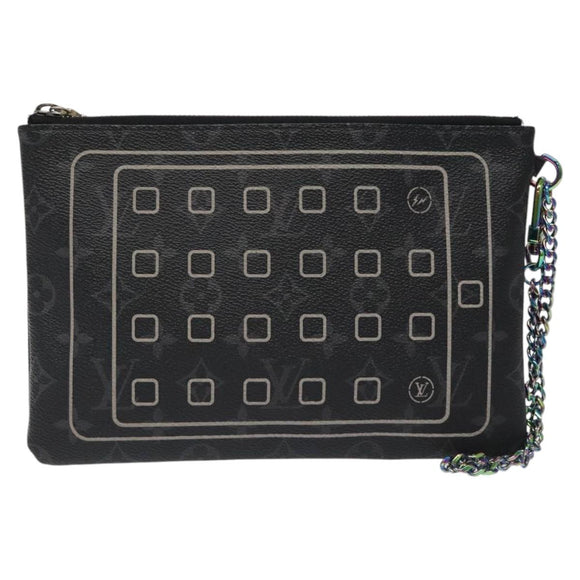 LOUIS VUITTON Monogram Eclipse Fragment iPhone Case M64449 LV Auth KD248