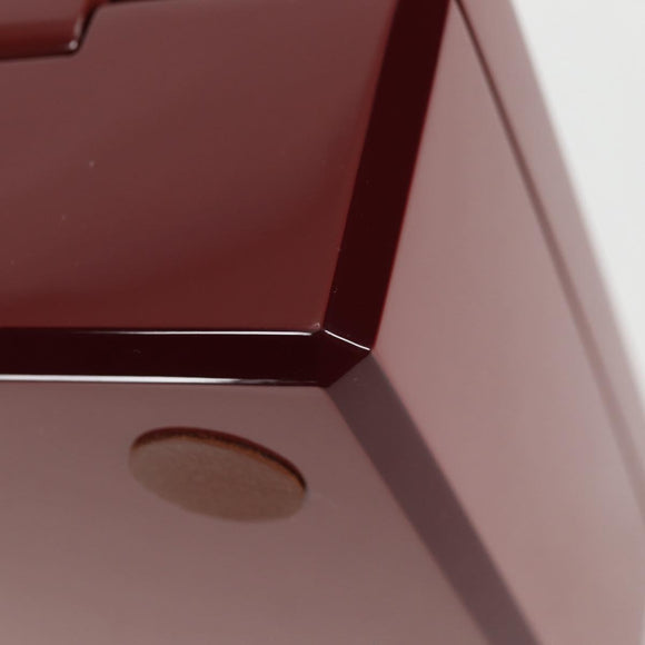 HERMES Daedalus Facet H Jewelry Box plastic Red Auth KD250SM
