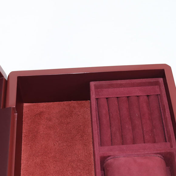 HERMES Daedalus Facet H Jewelry Box plastic Red Auth KD250SM