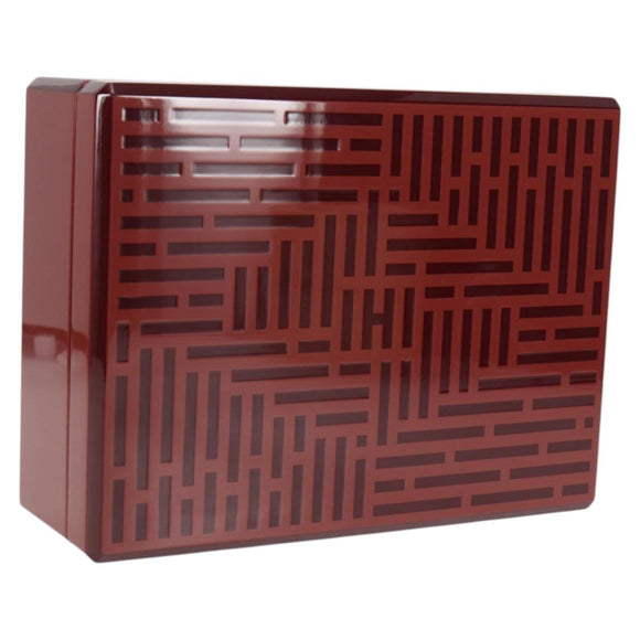 HERMES Daedalus Facet H Jewelry Box plastic Red Auth KD250SM