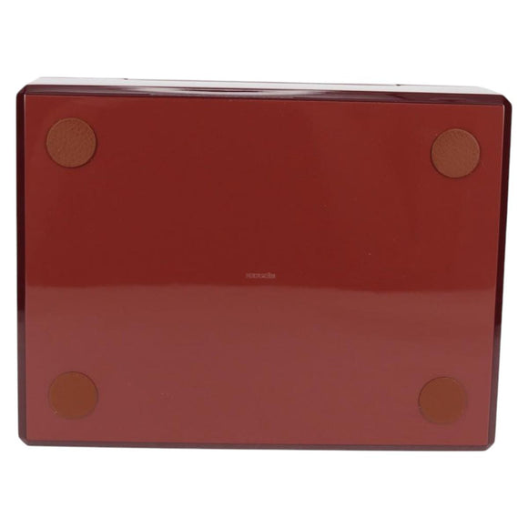 HERMES Daedalus Facet H Jewelry Box plastic Red Auth KD250SM