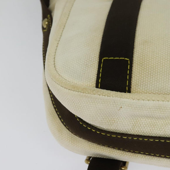 LOUIS VUITTON Antigua Buzas PM Shoulder Bag Canvas White Brown M40042 Auth KD260