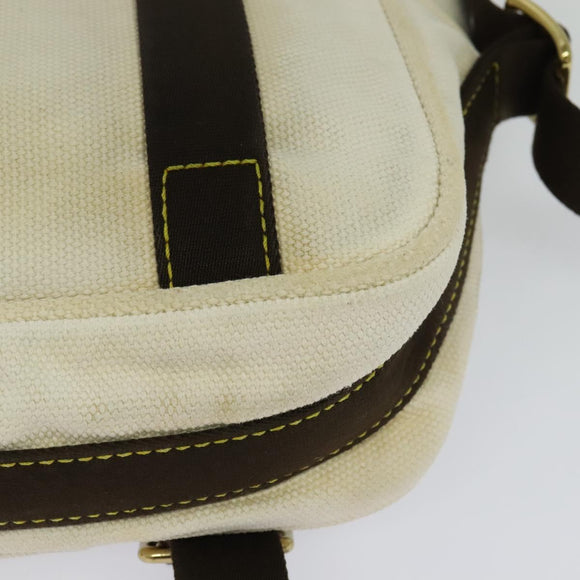 LOUIS VUITTON Antigua Buzas PM Shoulder Bag Canvas White Brown M40042 Auth KD260