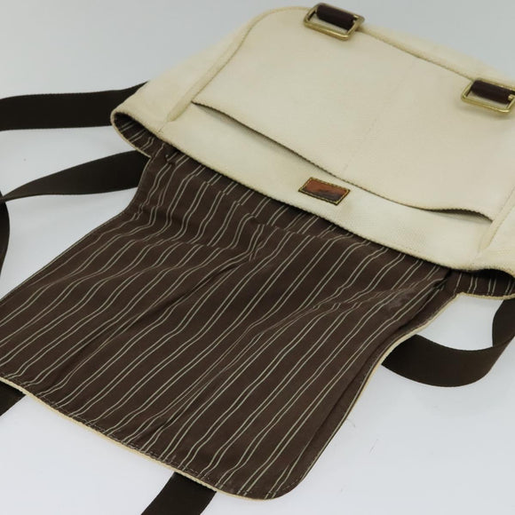 LOUIS VUITTON Antigua Buzas PM Shoulder Bag Canvas White Brown M40042 Auth KD260