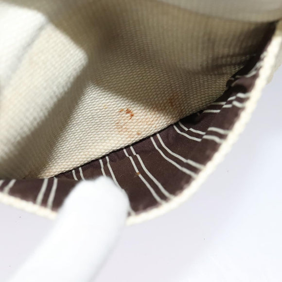 LOUIS VUITTON Antigua Buzas PM Shoulder Bag Canvas White Brown M40042 Auth KD260