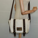 LOUIS VUITTON Antigua Buzas PM Shoulder Bag Canvas White Brown M40042 Auth KD260-23