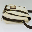 LOUIS VUITTON Antigua Buzas PM Shoulder Bag Canvas White Brown M40042 Auth KD260-5