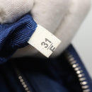 PRADA Quilted Shoulder Bag Nylon Blue Silver Auth KD263-11