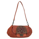 PRADA Shoulder Bag Leather Red Auth KD264-1