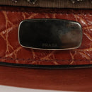 PRADA Shoulder Bag Leather Red Auth KD264-19